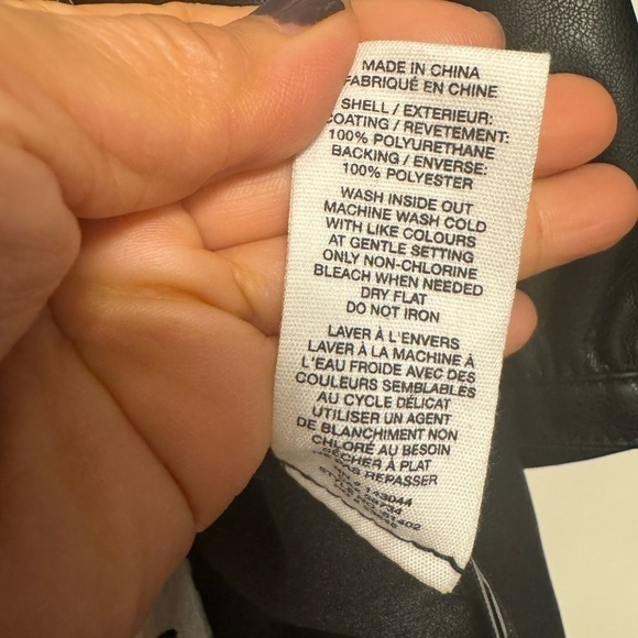 New - Vegan (faux) butter soft leather button jacket - Picture 7 of 7